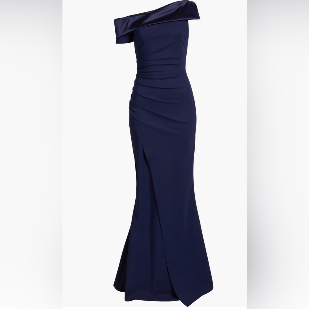 NEW Chiara Boni La Petite Robe Koppany Ruched Off the Shoulder Gown Sz 42 US 6 - Picture 3 of 11